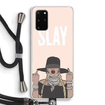 Slay All Day: Samsung Galaxy S20 Plus Transparant Hoesje met koord