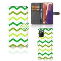 Samsung Galaxy Note 20 | Telefoon Hoesje | Zigzag Groen