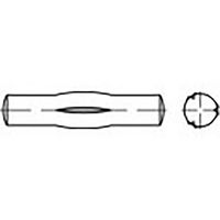 TOOLCRAFT TO-6865872 Geleidepen met middenkerf Staal 25 stuk(s)