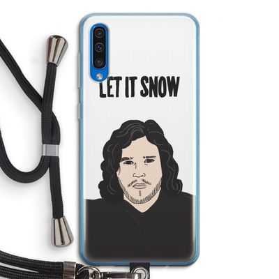 Let It Snow: Samsung Galaxy A50 Transparant Hoesje met koord
