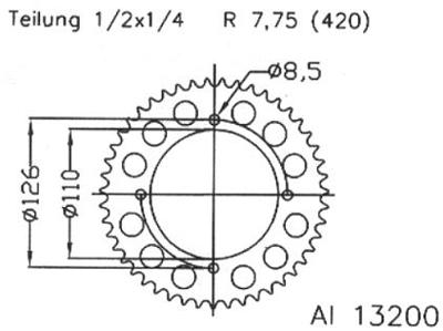 ESJOT Chain wheel 420 47z alu silver