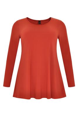 Yoek Tuniek flare long sleeve | Oranje | Maat 58/60