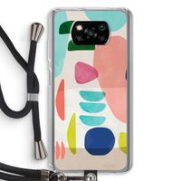Bold Rounded Shapes: Xiaomi Poco X3 NFC Transparant Hoesje met koord