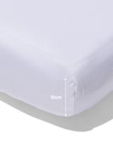 HEMA Splittopper Hoeslaken Jersey 160x200/210 (wit) - thumbnail