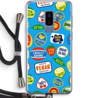 Fruitsticker: Samsung Galaxy S9 Plus Transparant Hoesje met koord