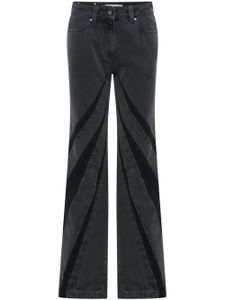 Dion Lee jean Darted à coupe évasée - Noir