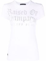 Philipp Plein t-shirt imprimé à ornements en cristal - Blanc - thumbnail