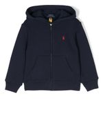 POLO RALPH LAUREN KIDS hoodie à logo brodé - Bleu - thumbnail