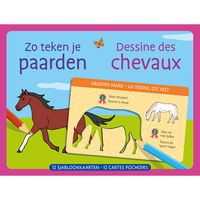 Deltas Zo teken je paarden - 12 sjabloonkaarten - thumbnail