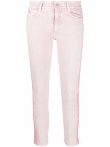 Stella McCartney jean slim à bandes logo - Rose