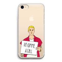 Gimme a call: iPhone 7 Transparant Hoesje