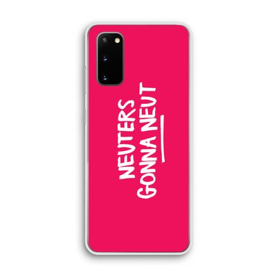 Neuters (roze): Samsung Galaxy S20 Transparant Hoesje