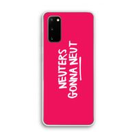 Neuters (roze): Samsung Galaxy S20 Transparant Hoesje