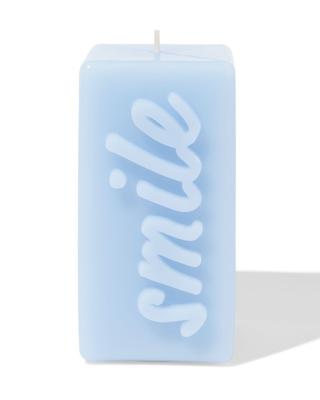HEMA Kaars 12.5cm &apos;smile&apos; Lichtblauw
