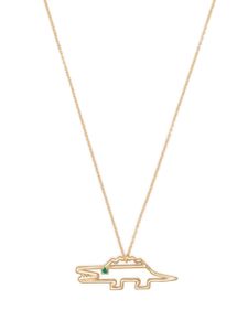 Aliita collier à pendentif crocodile - Or