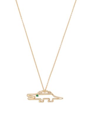 Aliita collier à pendentif crocodile - Or