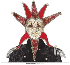 Venetiaans masker rood Barozzi