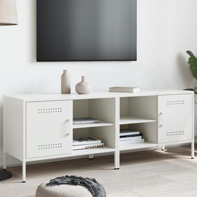Tv-meubelen 2 st 68x39x50,5 cm staal wit