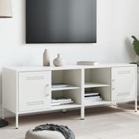 Tv-meubelen 2 st 68x39x50,5 cm staal wit - thumbnail
