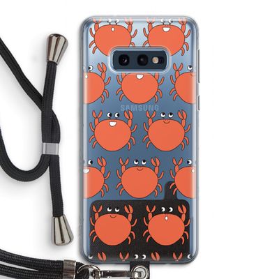 Krab: Samsung Galaxy S10e Transparant Hoesje met koord