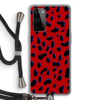 Red Leopard: OnePlus 9 Pro Transparant Hoesje met koord
