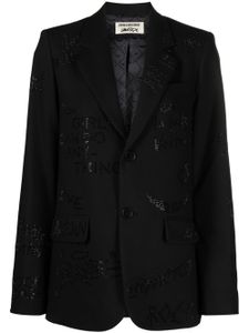 Zadig&Voltaire blazer boutonné à détails strassés - Noir