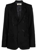 Zadig&Voltaire blazer boutonné à détails strassés - Noir - thumbnail