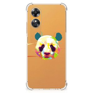 OPPO A17 Stevig Bumper Hoesje Panda Color