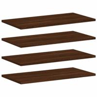 vidaXL Wandschappen 4 st 60x30x1,5 cm bewerkt hout bruineikenkleurig