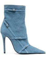 Abra bottines 120 mm en jean - Bleu