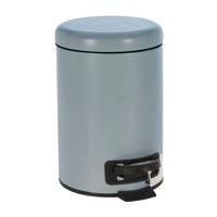 Pedaalemmer - grijs blauw - 3 L - 17 x 25 cm - badkamer/toilet benodigdheden