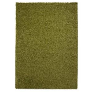 Tapeso Hoogpolig vloerkleed shaggy Trend effen - groen - 300x400 cm