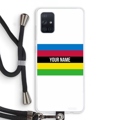 WK Wielrennen: Samsung Galaxy A71 Transparant Hoesje met koord