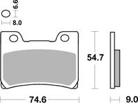 BREMBO Remblokken, voor de moto, Road Gesinterd Metaal 07YA26SA