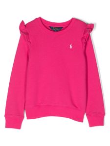 POLO RALPH LAUREN KIDS sweat Polo Pony à volants - Rose