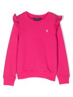 POLO RALPH LAUREN KIDS sweat Polo Pony à volants - Rose - thumbnail