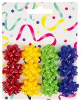 Strikken set à 12 stuks rood geel groen blauw