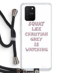 Christian Grey: Samsung Galaxy S10 Lite Transparant Hoesje met koord