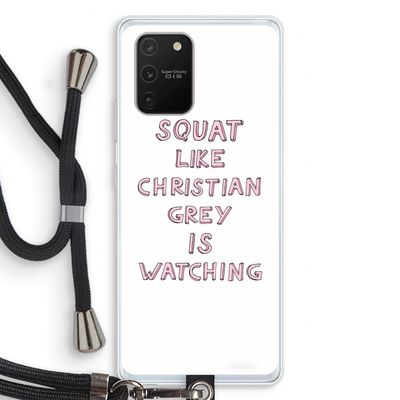 Christian Grey: Samsung Galaxy S10 Lite Transparant Hoesje met koord