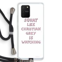 Christian Grey: Samsung Galaxy S10 Lite Transparant Hoesje met koord