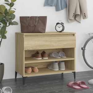 Schoenenkast 70x36x60 cm bewerkt hout sonoma eikenkleurig