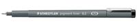Staedtler pigment liner fineliner, ronde punt, schrijfbreedte 0,2 mm, zwart