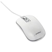 Gembird neu Muis Kabelgebonden Optisch Wit, Zilver 4 Toetsen 800 dpi, 1000 dpi, 1200 dpi