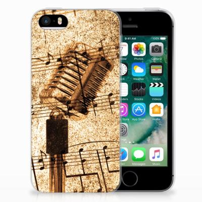 Apple iPhone SE | 5S | Siliconen hoesje | met foto Bladmuziek