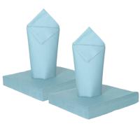 Feest servetten - 80x - lichtblauw - 3 laags - 33 x 33 cm