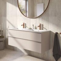 Ben Tendenza voorgemonteerd badmeubel incl. mat witte keramische wastafel 122,7x46x61,5cm zand