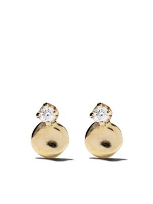 WWAKE puces d'oreilles serties de diamants en or 14ct