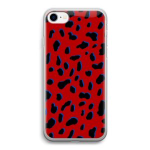 Red Leopard: iPhone SE 2020 Transparant Hoesje