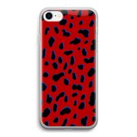 Red Leopard: iPhone SE 2020 Transparant Hoesje