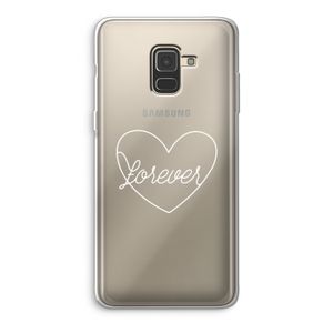 Forever heart pastel: Samsung Galaxy A8 (2018) Transparant Hoesje